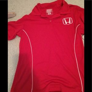 Honda ladies polo car show item red/white M NWT